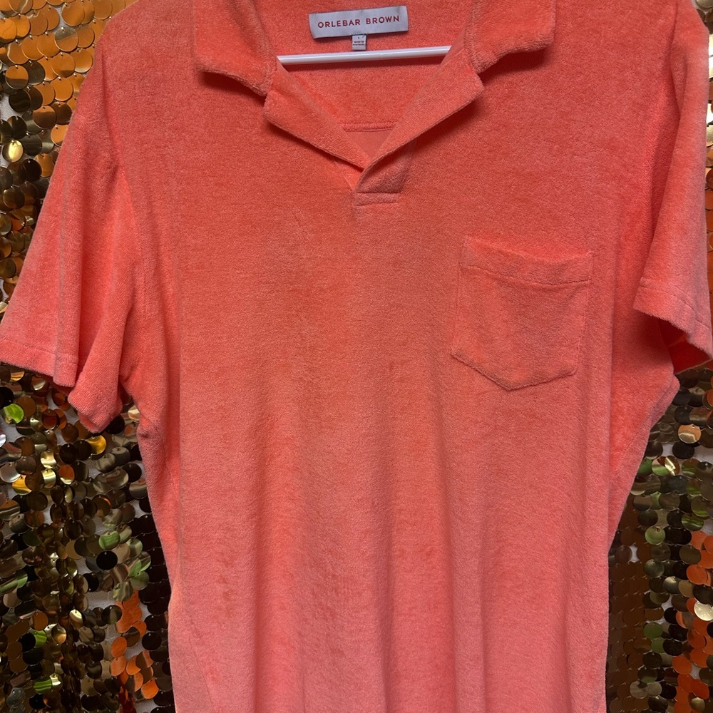 Orlebar Brown Men's Coral Polo Shirt
